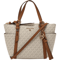 Michael Kors Sullivan Small Logo Top Zip Tote Bag - Vanilla/Acorn