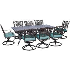 9 piece square dining set Hanover Traditions 9-Piece Patio Dining Set