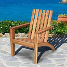 Wood Sun Chairs Costway Patio Acacia Adirondack