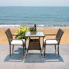 Gray Bistro Sets Safavieh Laban Collection PAT7718C Bistro Set