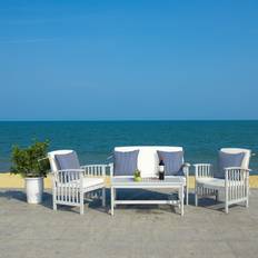 Patio Furniture Safavieh PAT7007H Rocklin 4 Outdoor Lounge Set