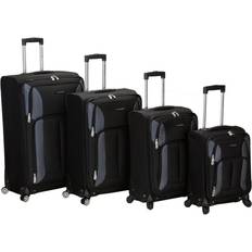 Rockland Suitcase Sets Rockland Impact 4pc Softside Carry Spinner Luggage Set