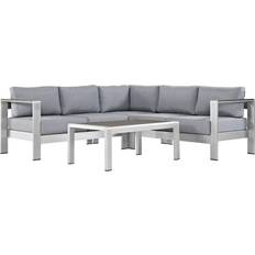 Patio Furniture modway Collection EEI-2559-SLV-GRY Outdoor Lounge Set