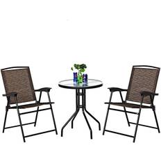 Bistro Sets Costway 3PC Garden Bistro Set