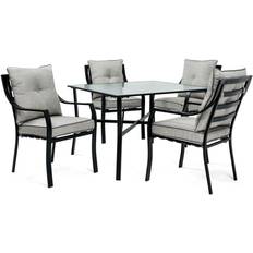 Silver Patio Dining Sets Hanover LAVDN5PC Lavallette Patio Dining Set