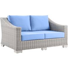 Blue Outdoor Sofas & Benches modway EEI-4841-LGR-LBU