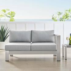 Gray Outdoor Sofas modway Collection EEI-4222-SLV-GRY Sunbrella