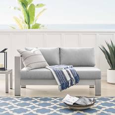 Gray Outdoor Sofas modway Collection EEI-4223-SLV-GRY Sunbrella