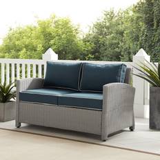 Blue Outdoor Sofas & Benches Crosley Furniture Bradenton Wicker Loveseat Outdoor Sofa