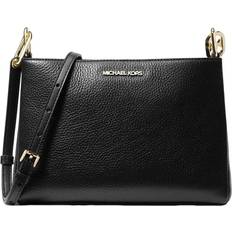 Michael Kors Trisha Medium Pebbled Leather Crossbody Bag - Black