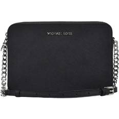 Michael Kors Noir Sacs Michael Kors Jet Set Large Saffiano Leather Crossbody Bag - Black