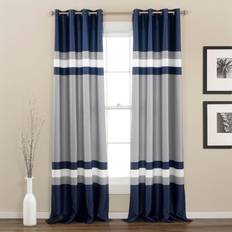 Lush Decor Alexander Stripe Light Filtering Set 2