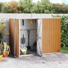 VidaXL Tuinhuizen vidaXL Tuinschuur 225 x 89 x 161 cm Gegalvaniseerd Staal Bruin