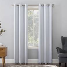 Sun Zero Easton Energy Saving Blackout Grommet Curtain Panel 40 x 54 in Dove White