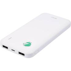 Deltaco Powerbanks Batterier & Laddbart Deltaco Powerbank 10000 mAh Vit Svanenmärkt