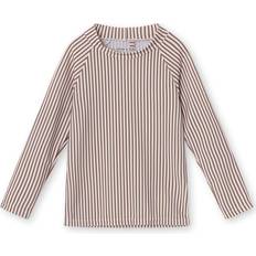 Brun UV-tøj Mini A Ture Gani UV-trøje, Acorn Brown Stripes, 110-116