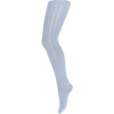 Blåa Strumpbyxor mp Denmark Cotton Rib Strumpbyxor - Dusty Blue