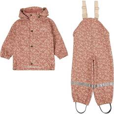 Punainen Sadetakit Kuling San Marino Floral Recycled Rain Set - Desert Pink