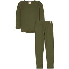 Nailon - Poika Peruskerrokset Kuling Kid's Baselayer Set - Moss Green