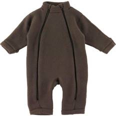 9-12M Fleeceklær Joha 2 in1 Wool Overall - Brown