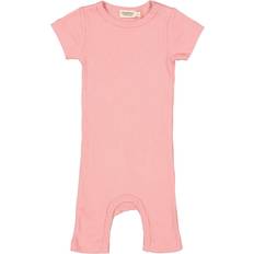 Yksivärinen Playsuits MarMar Copenhagen Summer Ribbed Romper - Pink Delight