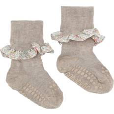 Liberty Ruffle Socks - Sand
