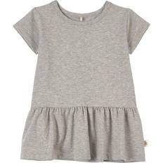 86/92 Paidat A Happy Brand T-shirt With Ruffle - Gray Melange