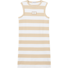 Børnetøj Calvin Klein Ribbed Sleeveless Dress WHITE years (164 cm)