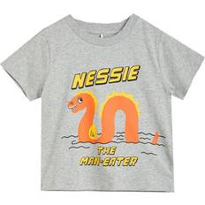 Mini Rodini Paidat Mini Rodini Nessie Graphic T-shirt - Gray Melange