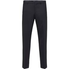 Selected Slim Fit Anzughose mit Knopf- Marineblau