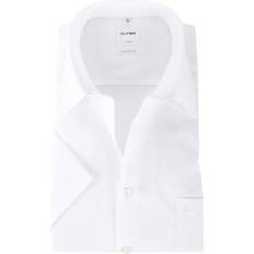 Olymp Comfort Fit Short Sleeve Shirt - White