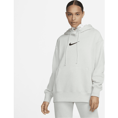 Oberteile Nike Midi Swoosh Kapuzenpullover - Silbergrau