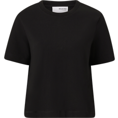 Selected Essential Boxy Tee - Black