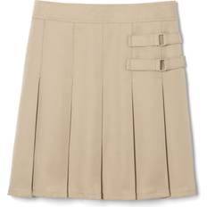 Green Skirts Children's Clothing French Toast Big Girls' Two-Tab Pleated Scooter, Khaki