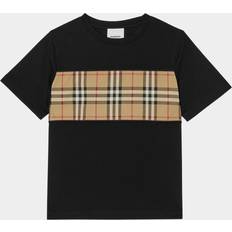 Burberry Cedar Check-print Cotton Jersey T-shirt - Black