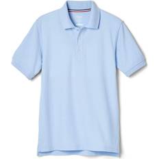 French Toast Boy's School Uniform Short Sleeve Pique Polo Shirt - Light Blue