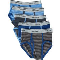 Fruit of the Loom Lot De 5 Slips Pour Gar - Rayures/Unis