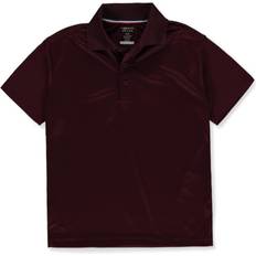 French Toast Big Boys' Moisture Wicking Performance Polo Burgundy