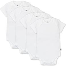 Organic/Recycled Materials Bodysuits Honest The Company Newborn 5-Pack Honestly Pure Organic Cotton Short Sleeve Bodysuits White White Newborn