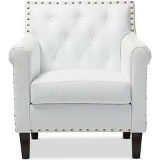 Black - White Armchairs Baxton Studio Thalassa Armchair 32.2"