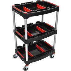 Tool Storage Luxor Mechanic's Three-Shelf Cart Black 18