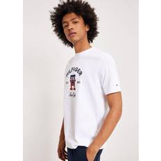 Tommy hilfiger hvid tshirt Tommy Hilfiger CURVED MONOGRAM TEE Hvid