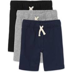 Pants The Children's Place Boy's French Terry Shorts 3-Pack - Black/Smoke Grey/New Navy (3010166-BQ)