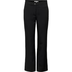 Only Straight Leg Tailored Trousers - Black