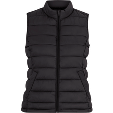 Quiltet vest tøj dame Vila Quiltet Vest - Black