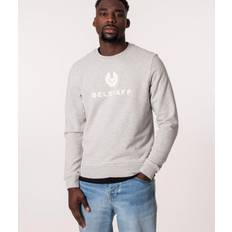 Silver - Sweatshirts Jumpers Belstaff Signature Rundhals-sweatshirt Herren Cotton Fleece Grey