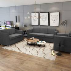 vidaXL sofasæt tre dele stof Loungesæt