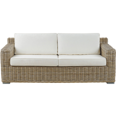 Kunstrattan Sofas Beliani lysebrun rattan flet Sofa