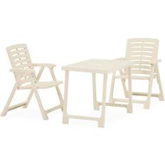 vidaXL 3 Piece Folding Bistro Set Plastic Ensemble de Bistrot