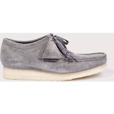 Grey - Man Moccasins Clarks Wallabee Suede Zapatos - Grey